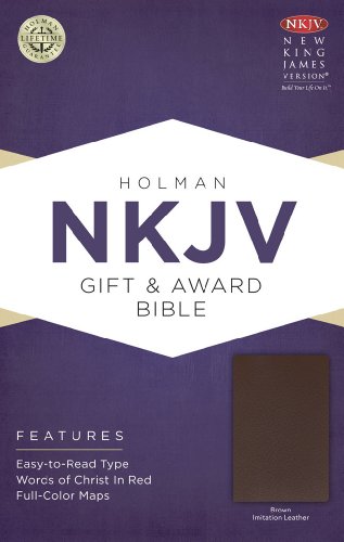 NKJV Gift & Award Bible, Brown Imitation Leather