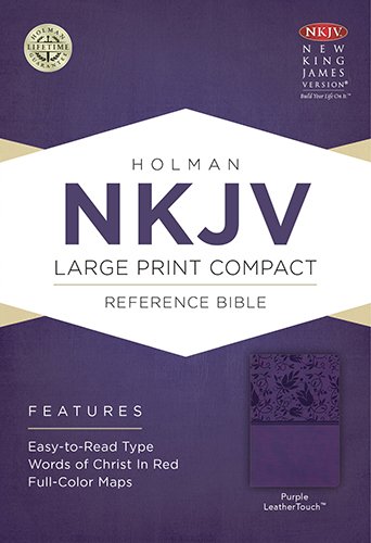 9781433604720: NKJV Large Print Compact Reference Bible, Purple LeatherTouch