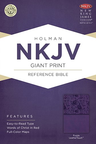 Beispielbild fr NKJV Giant Print Reference Bible, Purple LeatherTouch zum Verkauf von GoldenWavesOfBooks