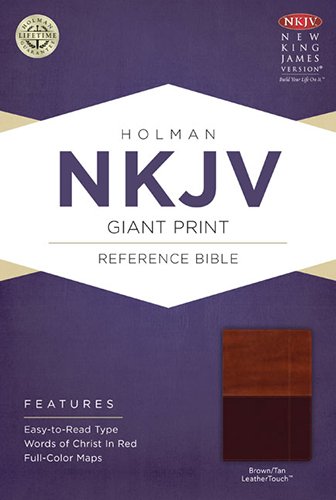 9781433604768: NKJV Giant Print Reference Bible, Brown/Tan Leathertouch