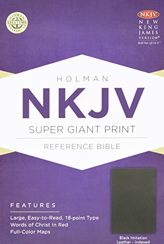 9781433604829: NKJV Super Giant Print Reference Bible, Black Imitation Leather Indexed