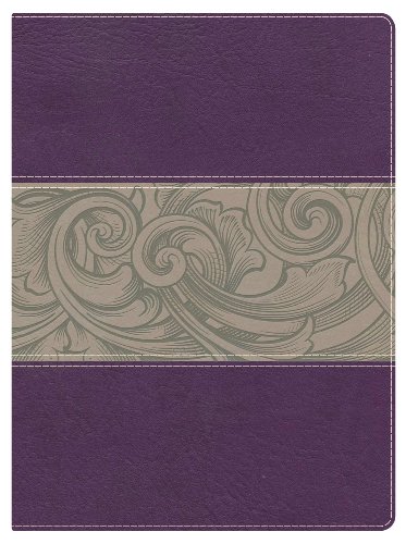 9781433605116: Holman Study Bible: New King James Version, Eggplant / Tan, Leathertouch