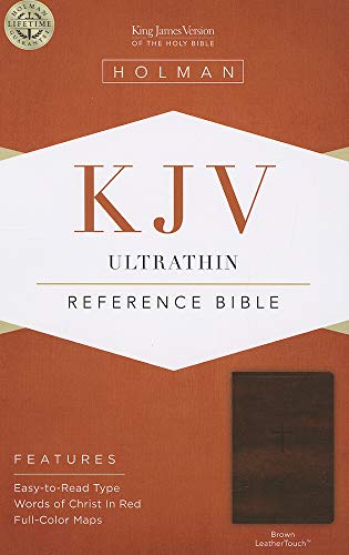 KJV UltraThin Reference Bible-Brn LeatherTouch