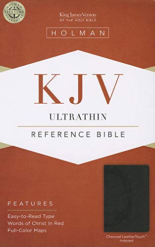 Beispielbild fr KJV Ultrathin Reference Bible, Charcoal LeatherTouch Indexed zum Verkauf von Books of the Smoky Mountains