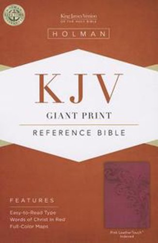 9781433605741: The Holy Bible: King James Version Giant Print Reference Bible, Pink, Leathertouch: Giant Print Reference Bible with Words of Christ in Red