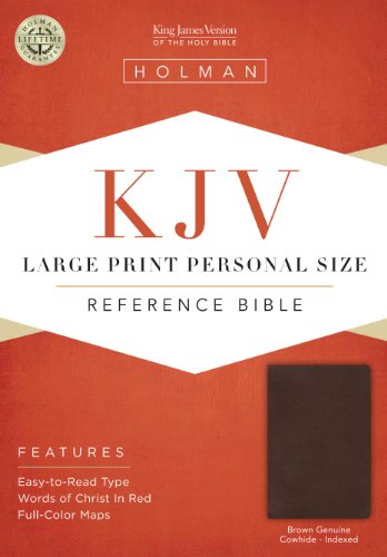 9781433605987: Kjv Large Print Personal Size Reference Bible, Brown Genuine