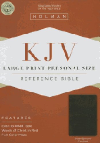 9781433605994: KJV Large Print Personal Size Reference Bible, Brown Genuine Cowhide