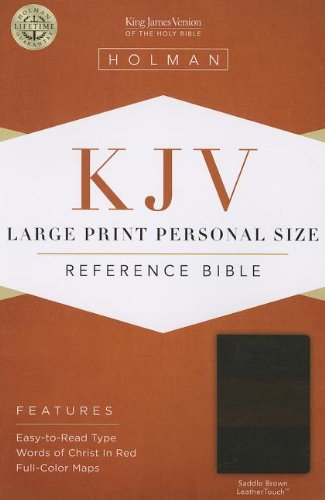 KJV Large Print Personal Size Reference Bible-Saddle Brn LeatherTouch