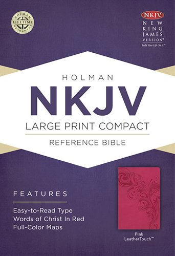 9781433606472: NKJV Large Print Compact Reference Bible, Pink LeatherTouch