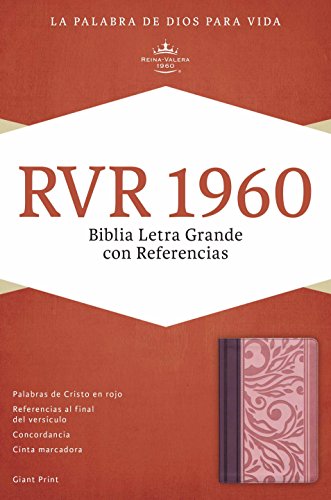 9781433607905: RVR 1960 Biblia Letra Gigante con Referencias, borravino/rosado smil piel