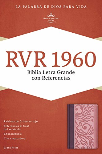 9781433607905: RVR 1960 Biblia Letra Gigante con Referencias, borravino/rosado smil piel (Spanish Edition)