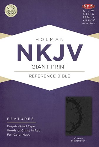 9781433613241: NKJV Giant Print Reference Bible, Charcoal LeatherTouch