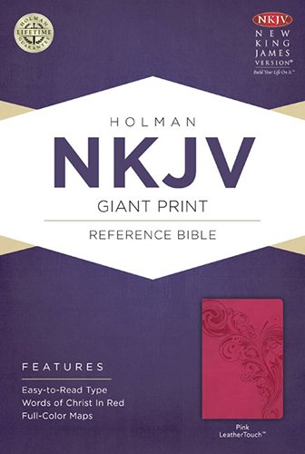 Imagen de archivo de NKJV Giant Print Reference Bible, Pink LeatherTouch a la venta por Save With Sam