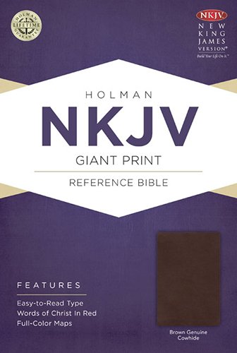 9781433614033: Holy Bible: New King James Version Brown, Genuine Cowhide Giant Print Reference Bible