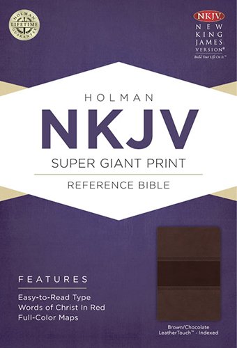 9781433614125: NKJV Super Giant Print Reference Bible, Brown/Chocolate