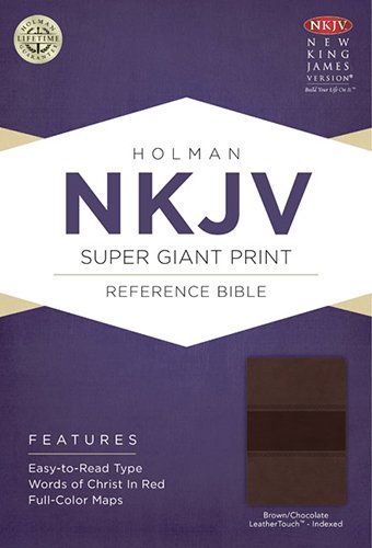 9781433614125: The Holy Bible: New King James Version Super Giant Print Reference Bible, Brown/Chocolate, Leathertouch