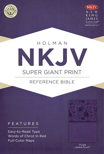 9781433614156: NKJV Super Giant Print Reference Bible, Purple LeatherTouch