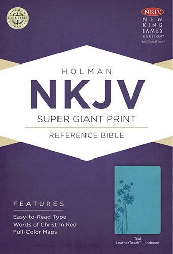 9781433614187: NKJV Super Giant Print Reference Bible, Teal, Indexed