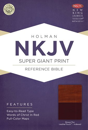 9781433614224: NKJV Super Giant Print Reference Bible, Brown/Tan