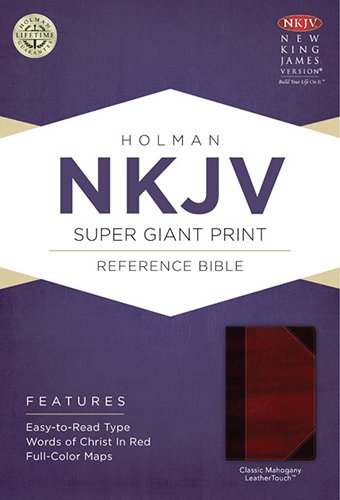 9781433614279: NKJV Super Giant Print Reference Bible, Classic Mahogany