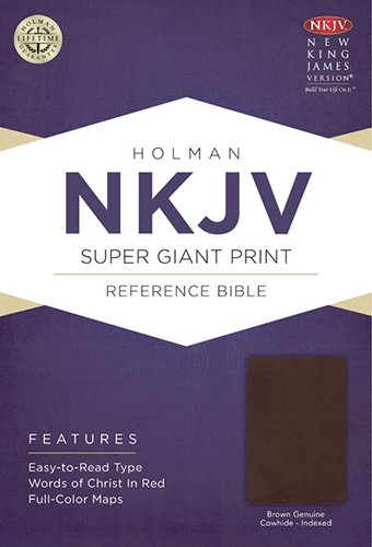 9781433614309: NKJV Super Giant Print Reference Bible, Brown