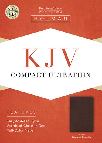 9781433614613: KJV Compact Ultrathin Bible, Brown Genuine Leather