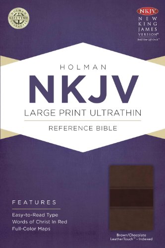 9781433614941: NKJV Large Print Ultrathin Reference Bible, Brown/Chocolate