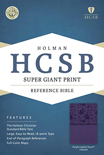 9781433615757: HCSB Super Giant Print Reference Bible, Purple Leathertouch