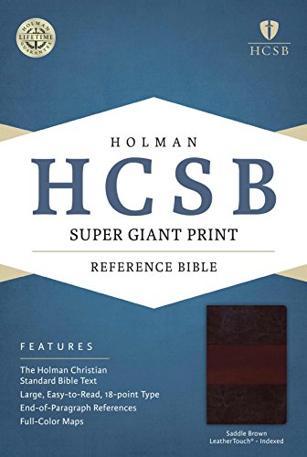 9781433615856: HCSB Super Giant Print Reference Bible, Saddlebrown