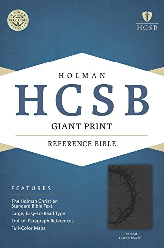 9781433615924: HCSB Giant Print Reference Bible, Charcoal Leathertouch