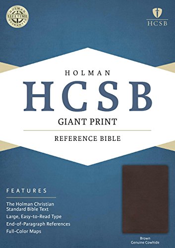 9781433616167: HCSB Giant Print Reference Bible, Brown Genuine Cowhide