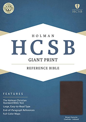 9781433616174: HCSB Giant Print Reference Bible, Brown Genuine Cowhide Inde