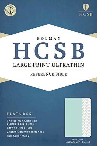 Stock image for Hcsb Large Print Ultrathin Reference Bible, Mint Green Leathertouch, Indexed Holman Bible Staff for sale by Aragon Books Canada