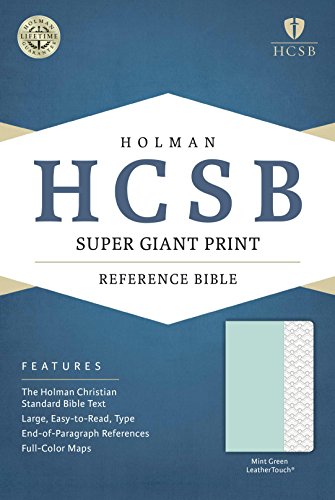 9781433617102: HCSB Super Giant Print Reference Bible, Mint Green