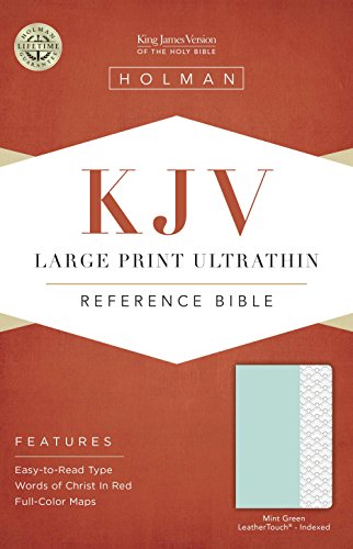 Stock image for KJV Large Print Ultrathin Reference Bible, Mint Green LeatherTouch, Indexed for sale by thebookforest.com