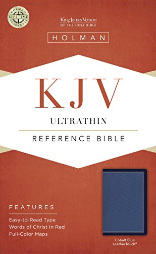 Beispielbild fr KJV Ultrathin Reference Bible, Cobalt Blue LeatherTouch zum Verkauf von Ed's Editions LLC, ABAA