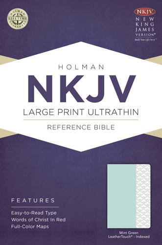 9781433617577: NKJV Large Print Ultrathin Reference Bible, Mint Green LeatherTouch, Indexed