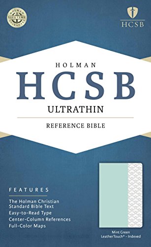 Stock image for HCSB Ultrathin Reference Bible, Mint Green LeatherTouch, Indexed for sale by Save With Sam