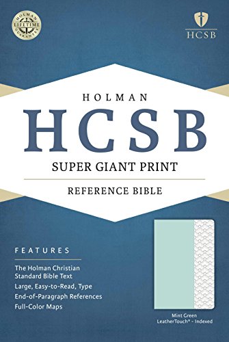 Beispielbild fr HCSB Super Giant Print Reference Bible, Mint Green LeatherTouch, Indexed zum Verkauf von GoldBooks