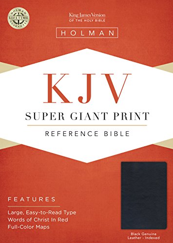 9781433645075: Holy Bible: King James Version, Black, Genuine Leather, Super Giant Print, Reference
