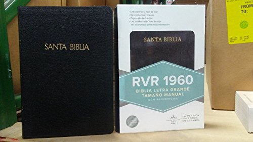 Stock image for Biblia RVR 1960 Letra Grande Manual Con Referencias Negro for sale by Krak Dogz Distributions LLC