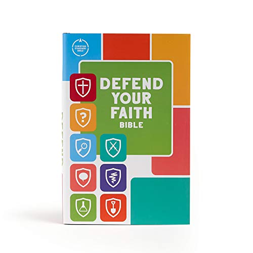 Stock image for CSB Defend Your Faith Bible, Hardcover, Red Letter, Full-Color Design, Presentation Page, Apologetics, Study Helps, Images, Profiles, Full-Color Maps, Easy-to-Read Bible Serif Type for sale by Half Price Books Inc.