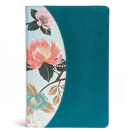 Imagen de archivo de The CSB Study Bible For Women, Teal Flowers LeatherTouch, Indexed: Faithful and True a la venta por HPB Inc.