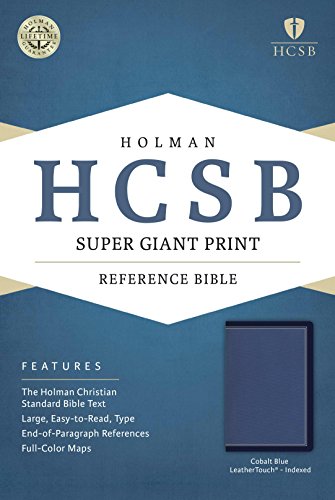 9781433691553: HCSB Super Giant Print Reference Bible, Cobalt Blue