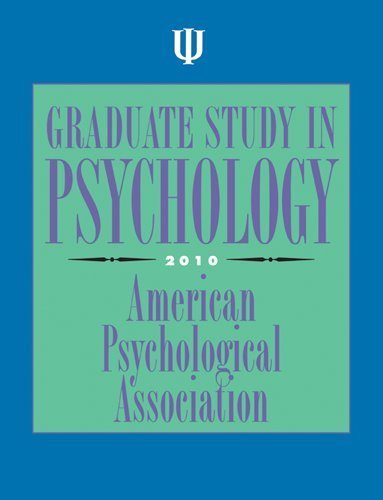 Beispielbild fr Graduate Study in Psychology 2010 zum Verkauf von Wonder Book