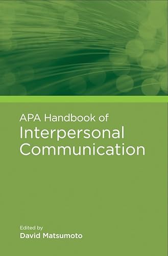 Imagen de archivo de APA Handbook of Interpersonal Communication a la venta por HPB-Red