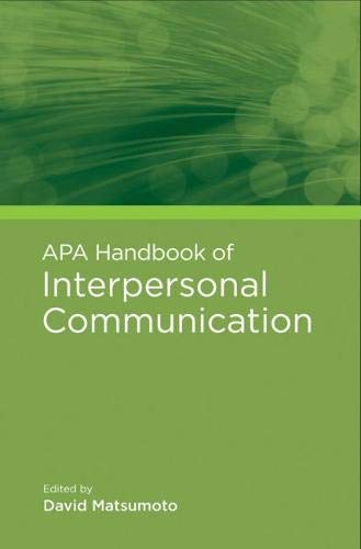 Stock image for APA Handbook of Interpersonal Communication for sale by HPB-Red