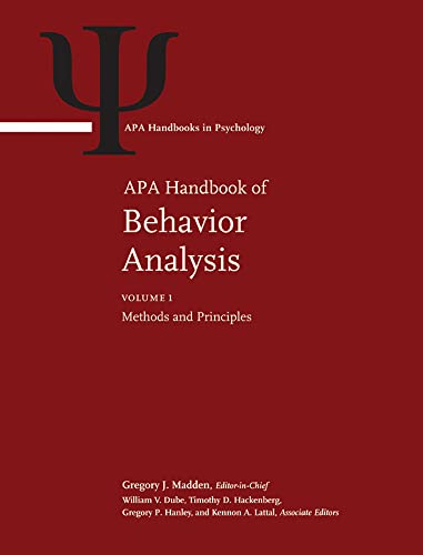 9781433811111: APA Handbook of Behavior Analysis: Volume 1: Methods and Principles Volume 2: Translating Principles into Practice (APA Handbooks in Psychology Series)