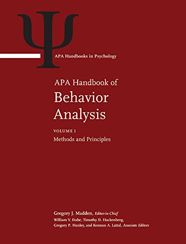 9781433811111: APA Handbook of Behavior Analysis