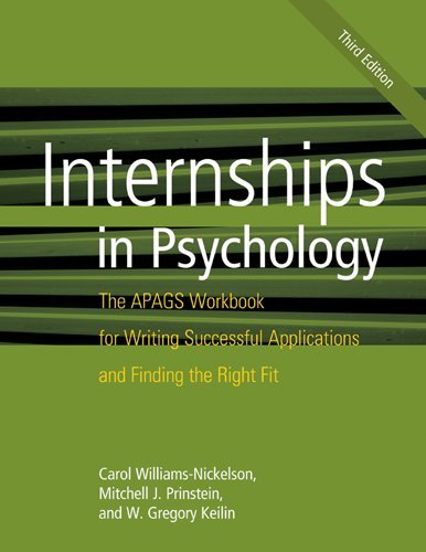 9781433812101: Internships in Psychology: The APAGS Workbook for Writing Successful Applications and Finding the Right Fit